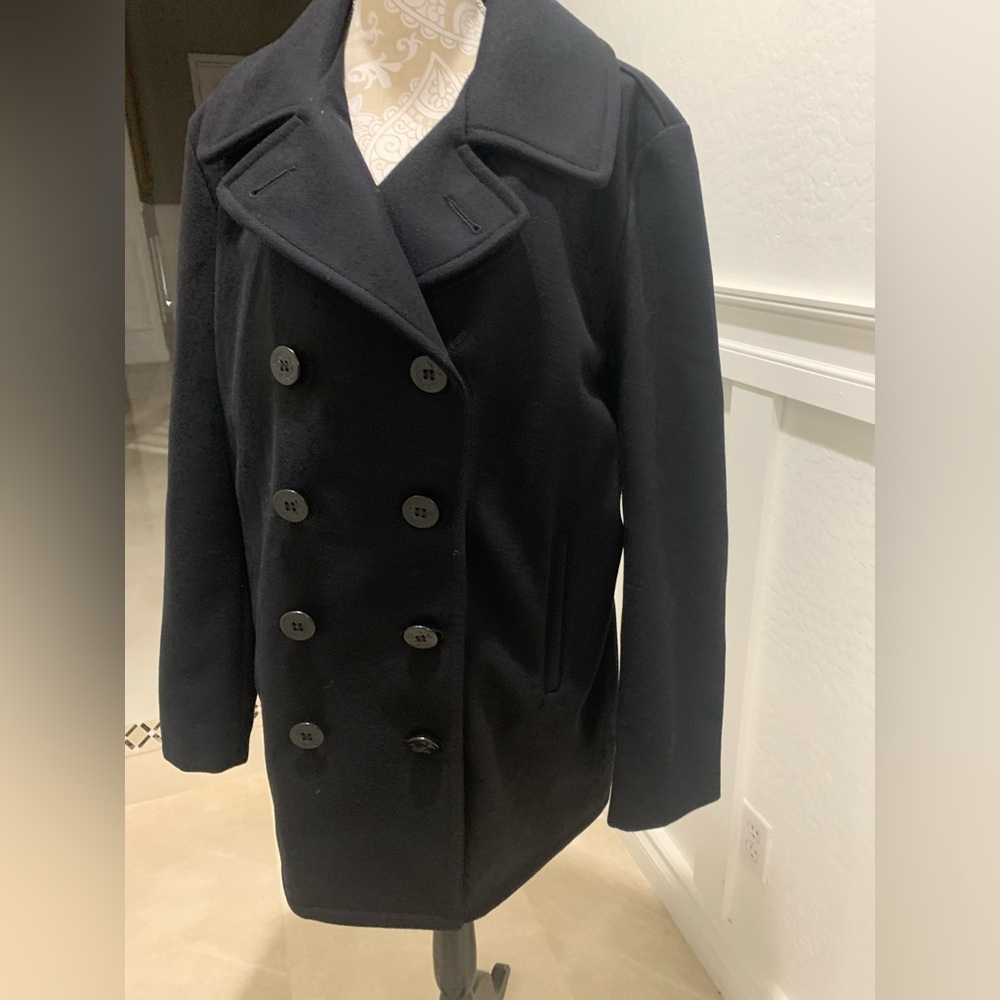 Scott Men's Elegant Black Peacoat - Picture 4 of 11